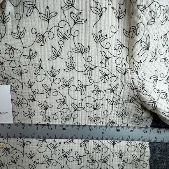 Thomas Sterling Men's Cotton Button-Up Shirt Botanical Print NWT Size Medium - Picture 6 of 8